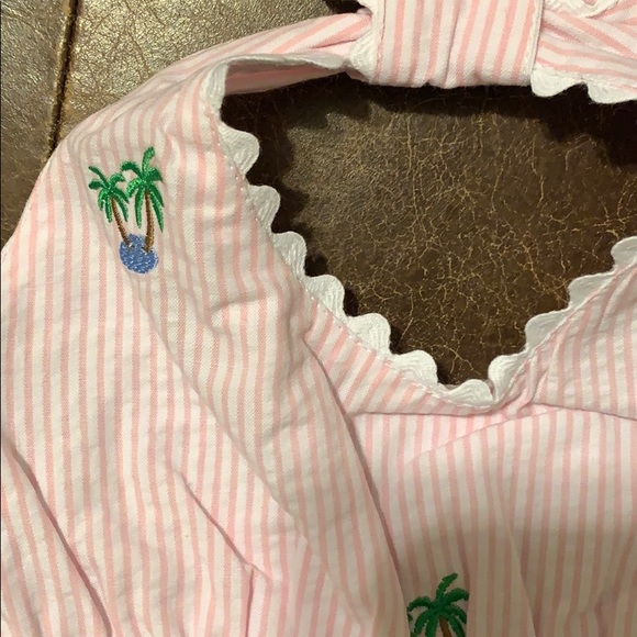 Bella Bliss baby striped seersucker bathing suit - Picture 3 of 6